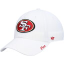 【公式グッズ】NFL 49ers アジャスタブル キャップ '47 /フォーティーセブン レディース ホワイト (NFL Womens Miata Clean ...