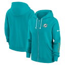 【公式グッズ】NFL ドルフィンズ ジップアップ トレーナー Nike ナイキ レディース アクア (24 Womens Nike Phoenix FZ Hoo...