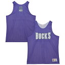 【公式グッズ】NBA バックス タンクトップ Mitchell & Ness/ミッチェル&ネス メンズ パープル (NBA MNC Men's HWC Vintage Logo Reversible Mesh Practice Jersey)