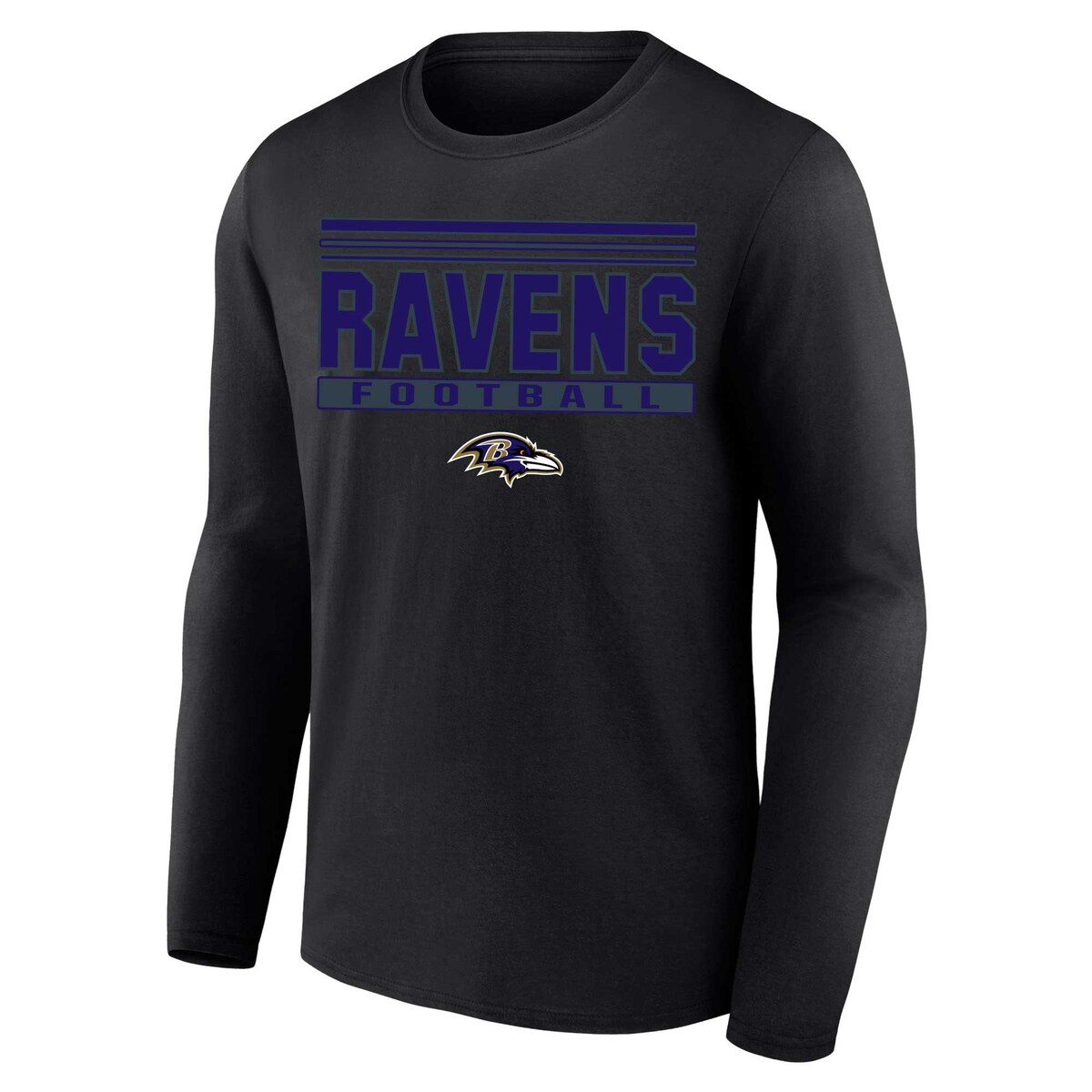 【公式グッズ】NFL レイブンズ 長袖 Tシャツ （大きいサイズ） Profile メンズ ブラック (NFL MENS BLACK POP LS TEE)