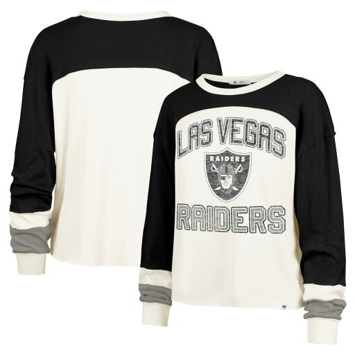 【公式グッズ】NFL レイダース ラグラン シャツ (長袖) '47 /フォーティーセブン レディース クリーム (NFL Women's Double Header Curve Toni LST) 【公式グッズ】NFL レイダース ラグラン シャツ (長袖) '47 /フォーティーセブン レディース クリーム (NFL Women's Double Header Curve Toni LST)