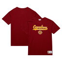 エントリーでポイント 5倍【公式グッズ】NBA キャバリアーズ Tシャツ Mitchell & Ness(ミッチェル&ネス) メンズ ワイン (NBA MNC Men's HWC Vintage Logo Felt Applique Slub SS Tee)(4)