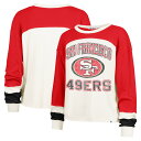 【公式グッズ】NFL 49ers ラグラン シャツ (長袖) '47 /フォーティーセブン レディース クリーム (NFL Women's Double Header Curve Toni LST)