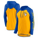 【公式グッズ】NFL ラムズ フルジップ パーカー Fanatics(ファナティクス) レディース ゴールド (24 Women's LC Sleeve Scr...
