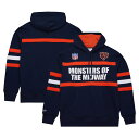 【公式グッズ】NFL ベアーズ プルオーバー パーカー Mitchell & Ness(ミッチェル&ネス) メンズ ネイビー (NFL HEAD COACH HOODIE VINTAGE LOGO)