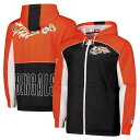 エントリーでポイント 5倍【公式グッズ】NFL ベンガルズ ジャケット Mitchell & Ness(ミッチェル&ネス) メンズ ブラック (NFL BIG SHOT PREMIUM WINBREAKER VINTAGE LOGO)(4)