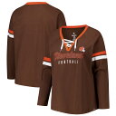 【公式グッズ】NFL ブラウンズ Vネック 長袖 Tシャツ Fanatics/ファナティクス レディース ブラウン (NFL Womens Plus Won &...