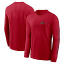 【公式グッズ】NFL バッカニアーズ 長袖 Tシャツ Nike/ナイキ メンズ レッド (24 Mens FAN GEAR Nike ALL OUT 2 HIT LST)