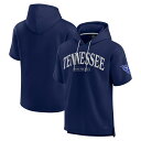 エントリーでポイント 5倍【公式グッズ】NFL タイタンズ 半袖 パーカー Fanatics(ファナティクス) ネイビー (24 MENS Elements Signature SS Hood)(4)