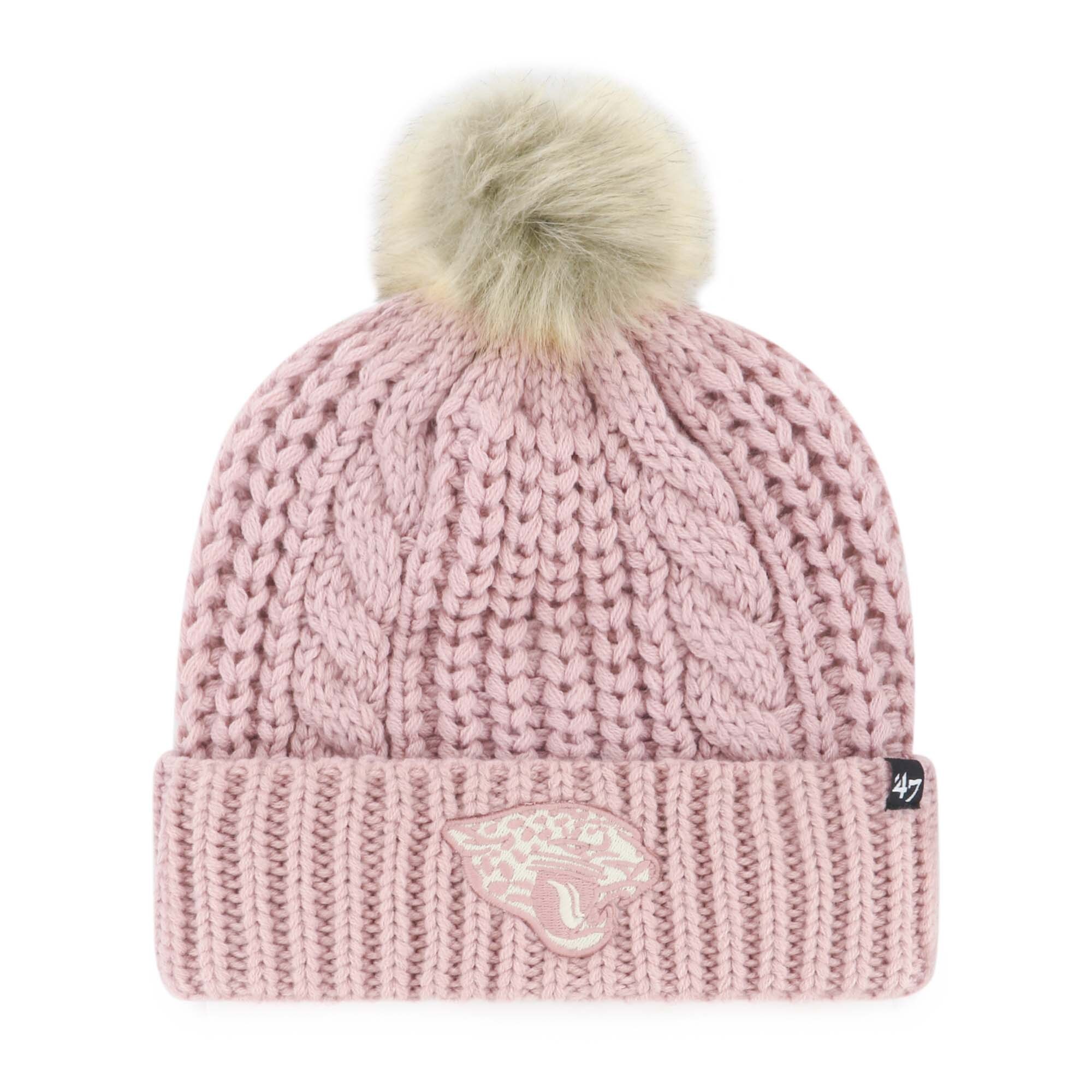【公式グッズ】NFL ジャガーズ ニット帽 '47 レディース ピンク (NFL Womens Meeko Dusty Rose Cuffed Pom Knit)