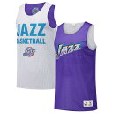 【公式グッズ】NBA ジャズ タンクトップ Mitchell & Ness/ミッチェル&ネス メンズ パープル (NBA MNC Men's HWC Vintage Logo Reversible Mesh Practice Jersey)