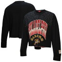 【公式グッズ】NBA 76ers 長袖 Tシャツ Mitchell & Ness/ミッチェル&ネス レディース ブラック (NBA FA24 Women's M...