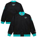 エントリーでポイント 5倍【公式グッズ】NBA グリズリーズ ジャケット Mitchell & Ness(ミッチェル&ネス) メンズ ブラック (NBA FA24 Unisex MNC HWC Team OG 3.0 Lightweight Satin Jacket)(4)