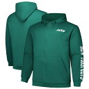 エントリーでポイント 5倍【公式グッズ】NFL ジェッツ ジップアップ パーカー (ビッグサイズ) Fanatics(ファナティクス) メンズ グリーン (MENS B&T FULL ZIP W/SLEEVE HIT)(4)