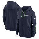 【公式グッズ】NFL シーホークス パーカー Nike ナイキ レディース ネイビー (24 Womens Nike Phoenix FZ Hoodie)
