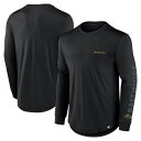 【公式グッズ】NFL レイブンズ 長袖 Tシャツ Fanatics(ファナティクス) メンズ ブラック (24 MENS Fanatics Poly BLACKOUT LST)