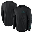 【公式グッズ】NFL イーグルス 長袖 Tシャツ Fanatics(ファナティクス) メンズ ブラック (24 MENS Fanatics Poly BLACKOUT LST)