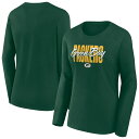 【公式グッズ】NFL パッカーズ 長袖 Tシャツ Fanatics/ファナティクス レディース グリーン (L/S SCOOP NECK TEE)