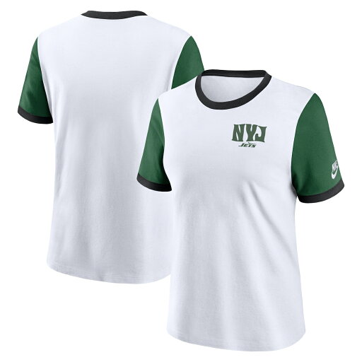 【公式グッズ】NFL ジェッツ Tシャツ Nike ナイキ レディース ホワイト (24 Women's Nike Rewind Ringer Short Sleeve Tee) 【公式グッズ】NFL ジェッツ Tシャツ Nike ナイキ レディース ホワイト (24 Women's Nike Rewind Ringer Short Sleeve Tee)