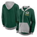 【公式グッズ】NFL パッカーズ ジャケット Fanatics(ファナティクス) レディース グリーン (FULLZIP HIT IT HOOD)