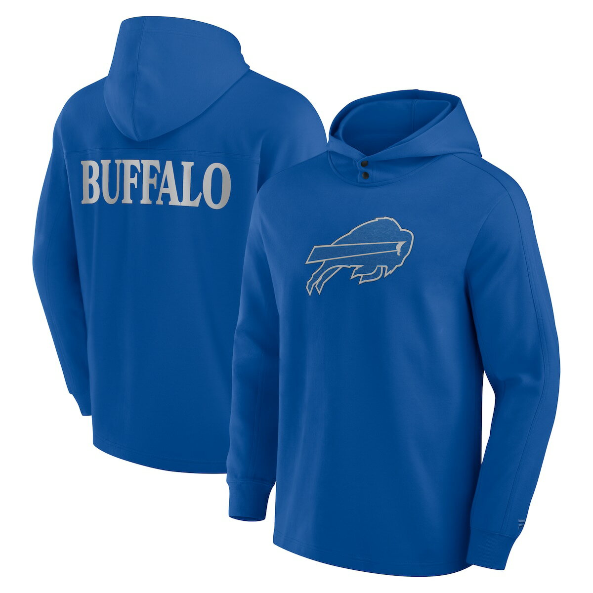 【公式グッズ】NFL ビルズ フード付き 長袖 Tシャツ Fanatics/ファナティクス ロイヤル (24 MENS Elements Signature Cotton LS Hooded..