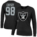 【公式グッズ】NFL レイダース マクス・クロスビー ネーム&ナンバー Tシャツ (長袖) Majestic/マジェスティック レディース ブラック (Wome...