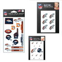 【公式グッズ】NFL ブロンコス タトゥーシール WinCraft/ウィンクラフト (WCR Waterless Tattoos Pack)