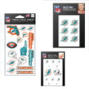 【公式グッズ】NFL ドルフィンズ タトゥーシール WinCraft (WCR Waterless Tattoos Pack)