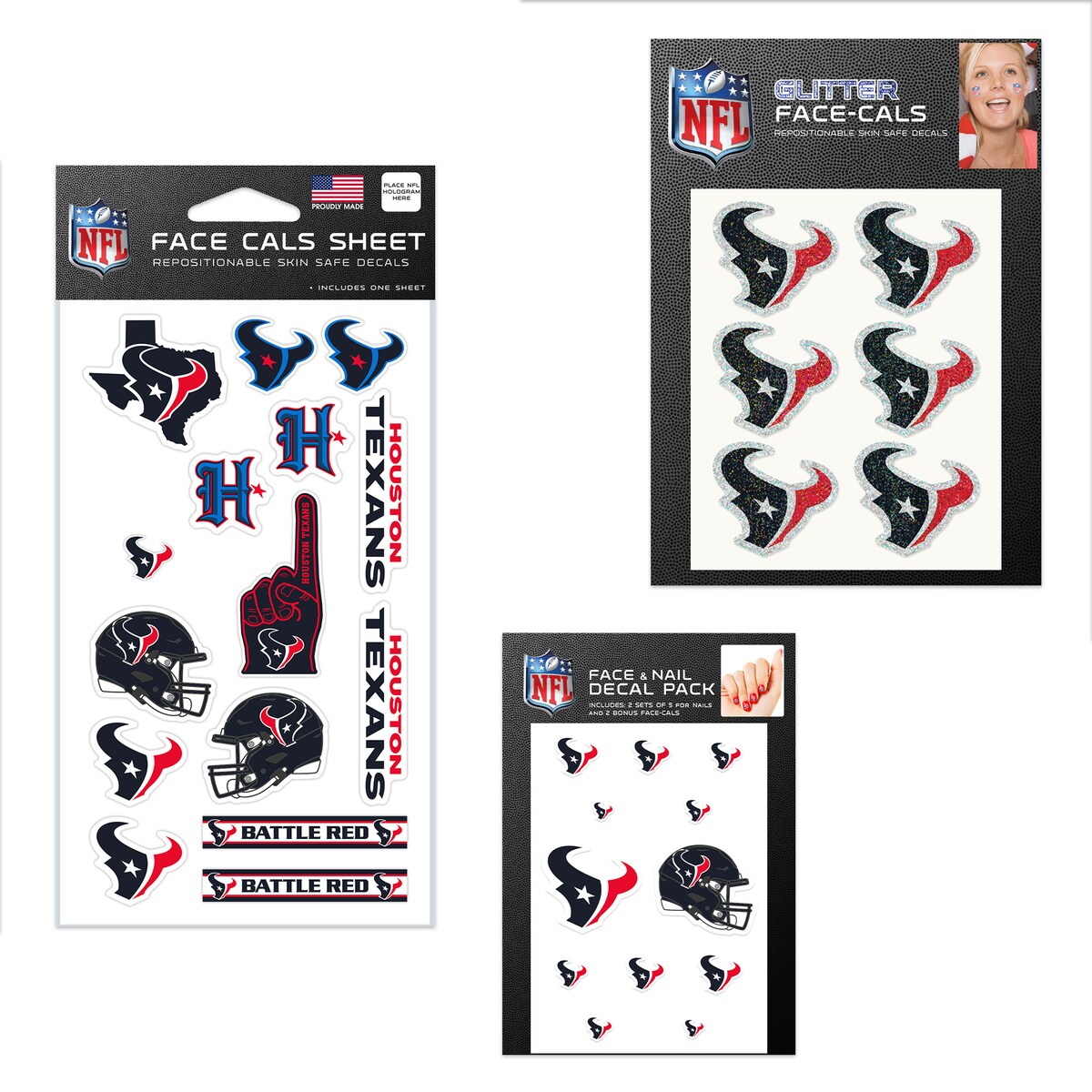 【公式グッズ】NFL テキサンズ タトゥーシール ウィンクラフト (WCR Waterless Tattoos Pack)