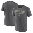 エントリーでポイント 5倍【公式グッズ】NFL セインツ 長袖 Tシャツ Fanatics(ファナティクス) メンズ ヘザーチャコール (23 NFL MEN'S FANATICS BRANDED QUICK REPEAT LST)(4)