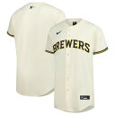 【公式グッズ】MLB ブルワーズ ホーム エリート ユニフォーム Nike/ナイキ メンズ クリーム (Nike Mens Elite Blank Jersey w/ No Team Patch)