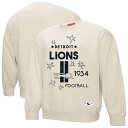 【公式グッズ】NFL ライオンズ トレーナー Mitchell & Ness(ミッチェル&ネス) レディース クリーム (NFL Womens Shooting...