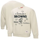 【公式グッズ】NFL ブラウンズ トレーナー Mitchell & Ness(ミッチェル&ネス) レディース クリーム (NFL Womens Shooting...