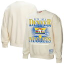 【公式グッズ】NBA ナゲッツ トレーナー Mitchell & Ness(ミッチェル&ネス) レディース クリーム (NBA Mitchell & Ness ...