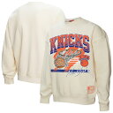 【公式グッズ】NBA ニックス トレーナー Mitchell & Ness/ミッチェル&ネス レディース クリーム (NBA Mitchell & Ness Women's Brush Bucket Crewneck)
