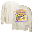 【公式グッズ】NBA レイカーズ トレーナー Mitchell & Ness/ミッチェル&ネス レディース クリーム (NBA Mitchell & Ness Women's Brush Bucket Crewneck)