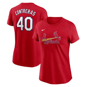 エントリーでポイント 5倍【公式グッズ】MLB カージナルス ウィルソン・コントレラス ネーム&ナンバー Tシャツ Nike ナイキ レディース レッド (Nike Fuse Women's N&N Tee)