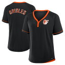 【公式グッズ】MLB オリオールズ ラグラン Tシャツ Fanatics(ファナティクス) レディース ブラック (FANATICS RELAXED FIT, ...