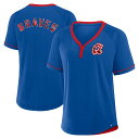 【公式グッズ】MLB ブレーブス ラグラン Tシャツ Fanatics/ファナティクス レディース ロイヤル (FANATICS THROWBACK, RELA...