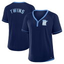 【公式グッズ】MLB ツインズ ラグラン Tシャツ Fanatics/ファナティクス レディース ネイビー (FANATICS THROWBACK, RELAX...