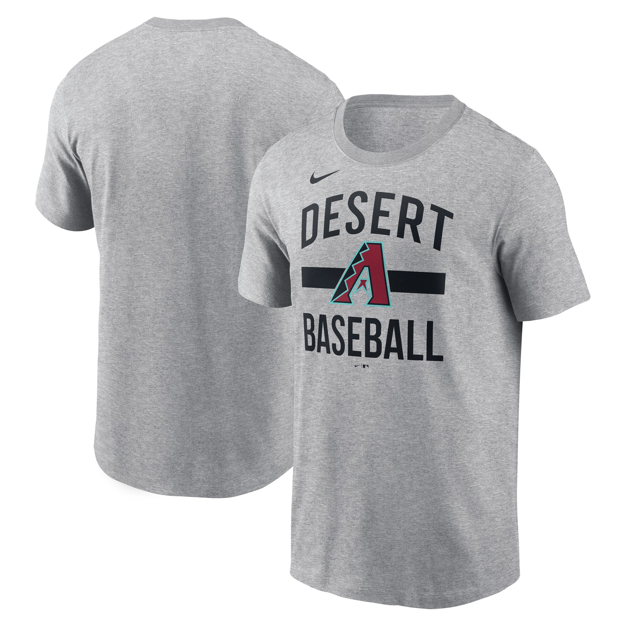 【公式グッズ】MLB ダイヤモンドバックス Tシャツ Nike ナイキ メンズ ヘザーグレイ (Men's Nike MLB Arched Cotton Tee)