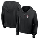 【公式グッズ】MLB レッズ ジャケット Nike ナイキ レディース ブラック (Women's Nike MLB Lightweight FZ Hood)