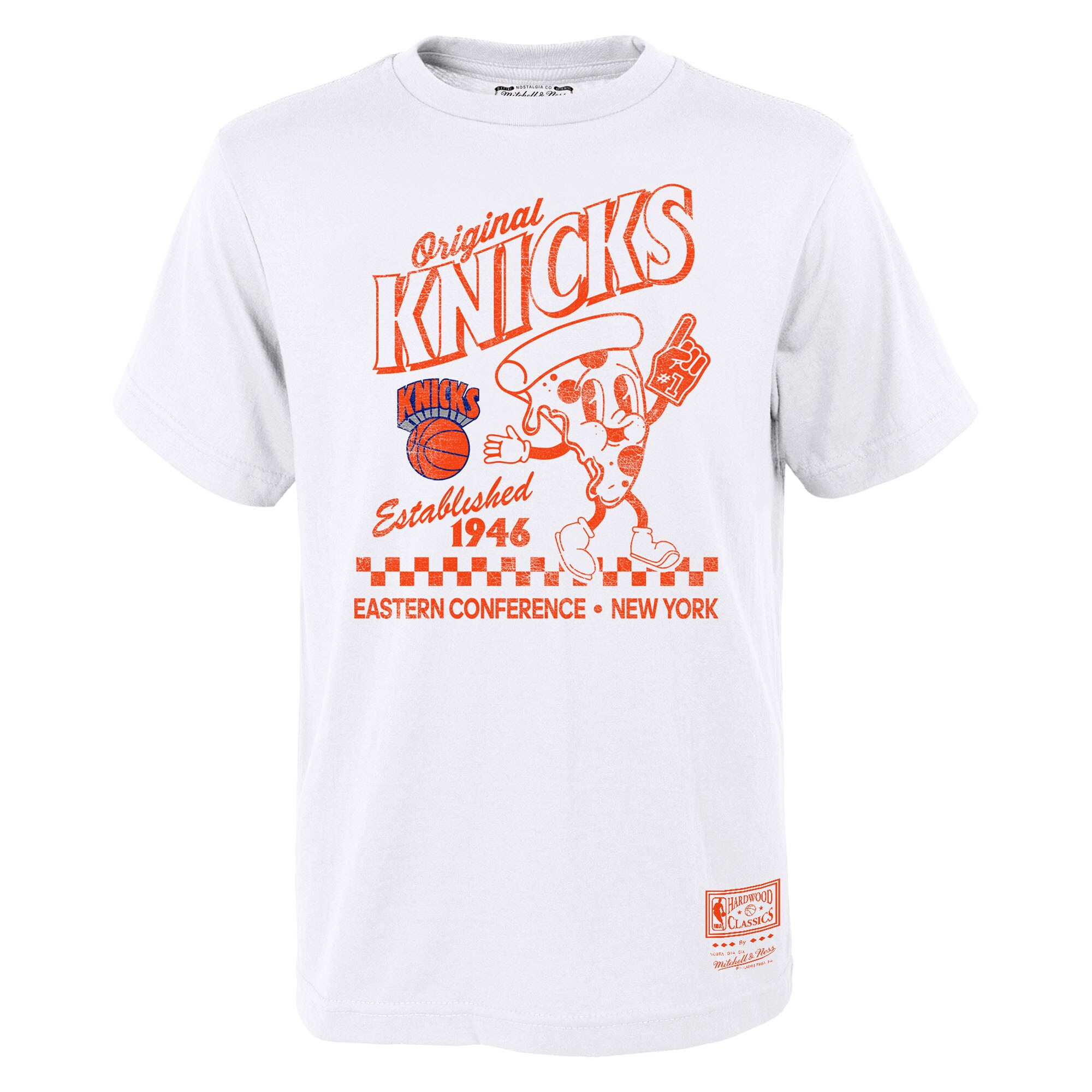 NBA ニックス Tシャツ Mitchell & Ness（ミッチェル＆ネス） キッズ ホワイト (NBA OST Mtichell & Ness Youth Concession Food Character SS Tee)