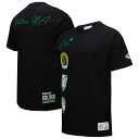 【公式グッズ】NBA セルティックス Tシャツ Mitchell & Ness(ミッチェル&ネス) メンズ ブラック (NBA Mitchell & Ness Men's SP25 MNC HWC Blackout Collection Vintage Premium SS Tee)