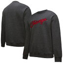 【公式グッズ】NBA ブルズ トレーナー Mitchell & Ness(ミッチェル&ネス) メンズ ヘザーブラック (NBA Mitchell & Ness Men's SP25 MNC HWC Blackout Collection Vintage Snow Wash Crew Sweatshirt)