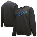 【公式グッズ】NBA ウォリアーズ トレーナー Mitchell & Ness(ミッチェル&ネス) メンズ ブラック (NBA Mitchell & Ness Men's SP25 MNC HWC Blackout Collection Vintage Snow Wash Crew Sweatshirt)