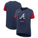 【公式グッズ】MLB ブレーブス Tシャツ Nike/ナイキ レディース ネイビー (Women's Nike MLB Flowy Fashion Tee)