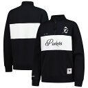 【公式グッズ】NFL パッカーズ プルオーバー Mitchell & Ness(ミッチェル&ネス) レディース ブラック (NFL Women's Quarte...