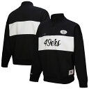 【公式グッズ】NFL 49ers プルオーバー Mitchell & Ness(ミッチェル&ネス) レディース ブラック (NFL Women's Quarte...