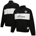 【公式グッズ】NFL レイダース プルオーバー Mitchell & Ness(ミッチェル&ネス) レディース ブラック (NFL Women's Quarte...